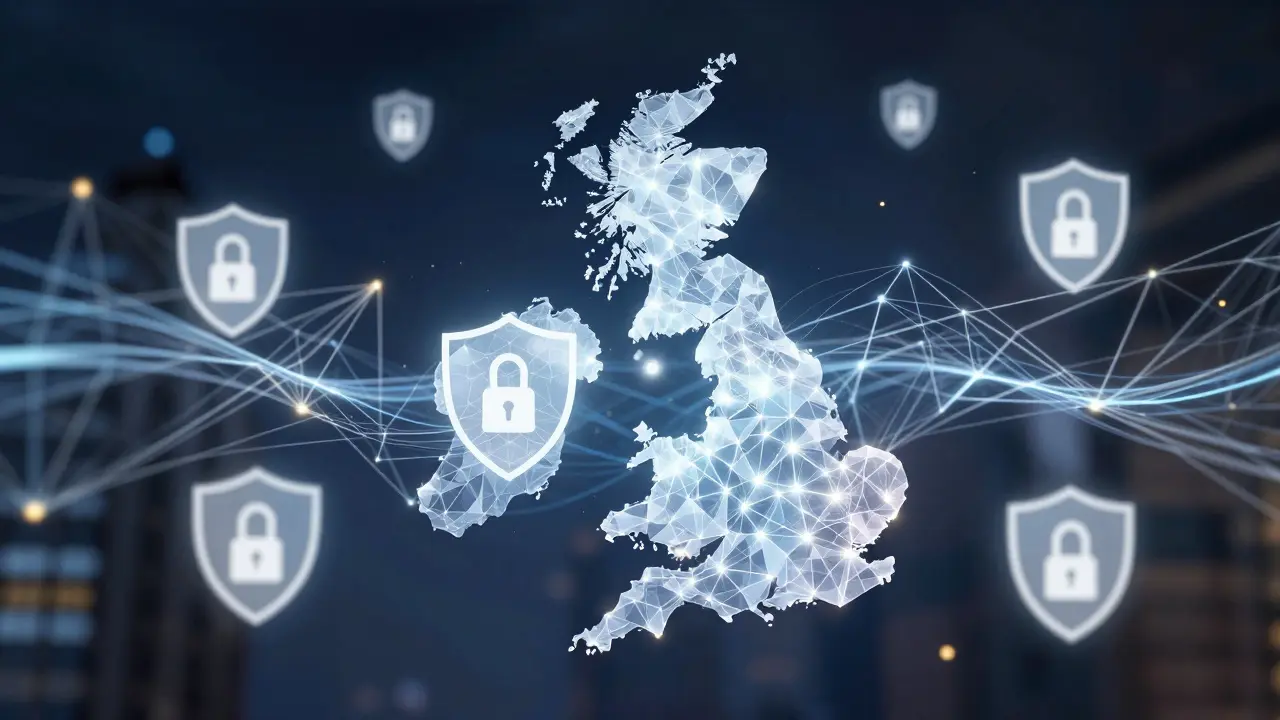 Abstract visualization of digital security and verification